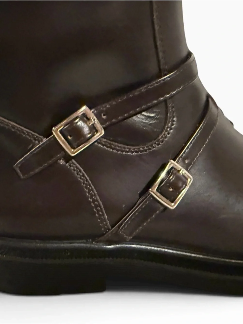 Franco Sarto Women's Leather Riding Boots - Dark Brown